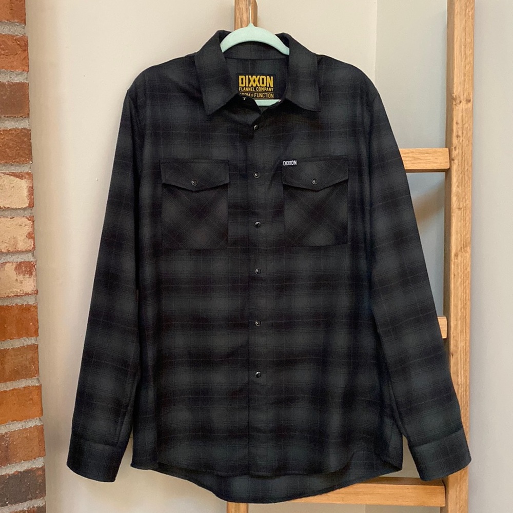 Men’s Dixxon flannel form & function size L black, grey & red